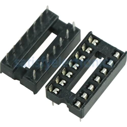 10PCS 16-Pins 16 Pins 16P DIP IC Sockets Adaptor Solder Type Socket 100% Original DIY High Quality
