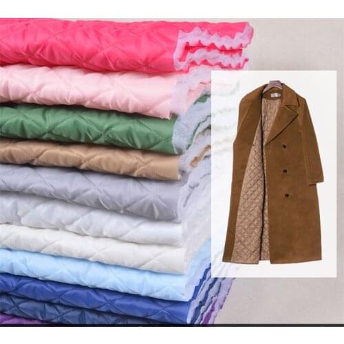 100*150cm Ready Quilted Polyester Backed Quilting Padded Wadding Fabric Upholstery Lining Coat Fabric Diamond Design 200g/M