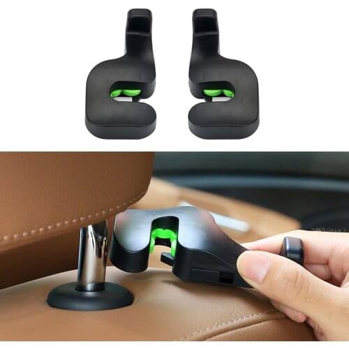 2 PCS Car Seat Headrest Hanger Bag Hook Holder Auto Fastener Clip Car Seat Hook Easy Install