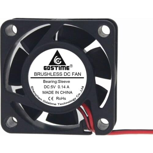 2Pieces LOT Gdstime DC 2Pin 5V 4cm 40mm Cooling Fan 4015S 40x40x15mm Small Brushless Cooling Cooler Fan