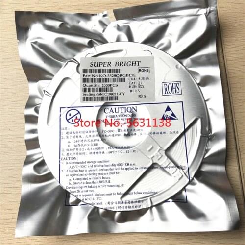 2000PC 3528 RGB LED BLACK SURFACE red+green+blue full color 1210 SMD LEDs common anode water clear 20mA plcc-4 cree COB chip led