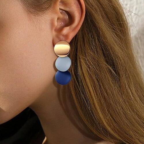 2020 Fashion Statement Earrings Geometric Round Earrings for Women Hanging Dangle Earrings Drop Earing Modern Female Jewelry