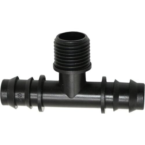Male 1/2 to 20mm hose tee water splitter 3/4 Drip irrigation Garden hose connector 2 way for greenhouse 3pcs