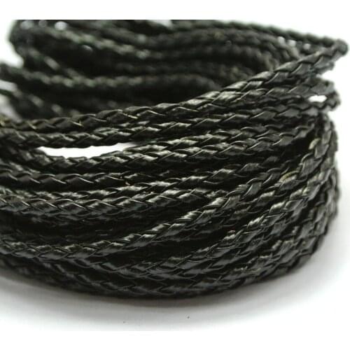 32.8 Feet Silver Braided Leatheroid String Jewelry Cord 3mm