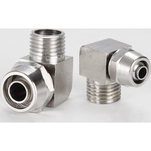 4 6 8 10 12mm Tube OD To 1/8" 1/4" 3/8" 1/2" BSP Male Thread Pneumatic Pipe Fitting Elbow Push In Quick Connector