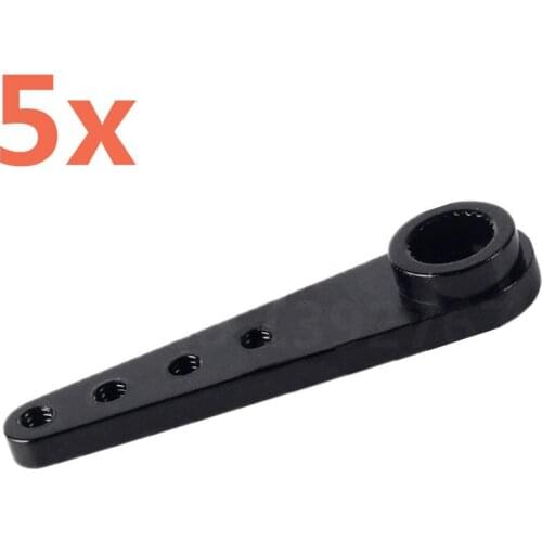 5Pieces Aluminum 37mm 25T Metal Extension Steering Servo Arm Horn For 1/10 Scale Models RC Cars Crawler Parts