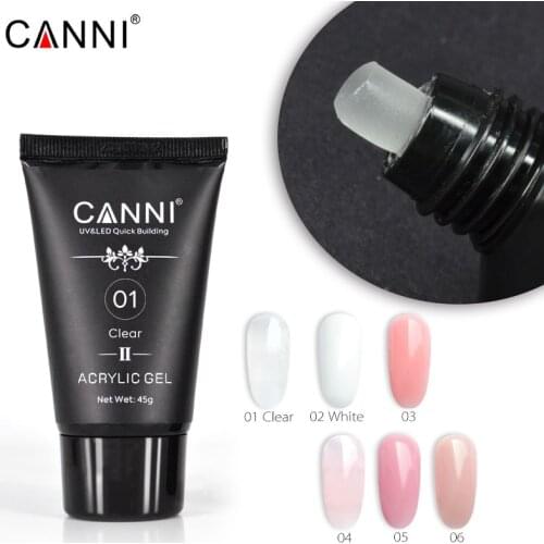 CANNI Poly Nails UV Gel Nail Art Manicure Acrylic UV LED Builder Gel Extending Natural Clear Camouflage Color Extention Gel