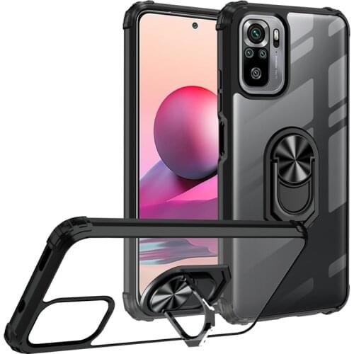 For Redmi Pocophone Note10 10S 9 8 Pro Max Case Armor Stand Holder Car Ring Phone Case Back Cover
