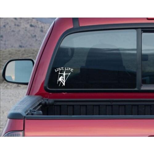 Black/Sliver Line Life Lineman Car Truck Sticker Waterproof Car Window Sticker Decal Sticker Gift Vinyl Decor Removable S773