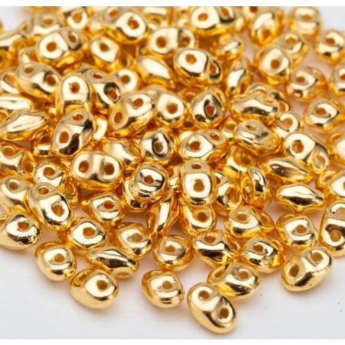 Taidian Чешскиебусины Czech Glass Beads MiniDuo 2*4mm Matte Metallic Color 3/5grams/bag 2 Holes Unique Beaded Bracelet