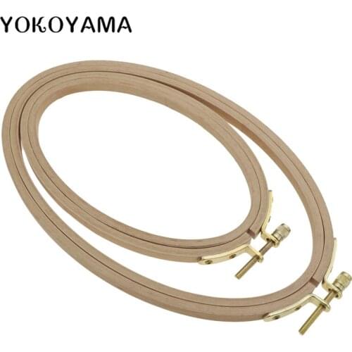 YOKOYAMA Wooden Cross Stitch Machine Embroidery Hoop Ring Sewing Craft Home DIY Cross Stitch Needlecraft Tools 2 Sizes