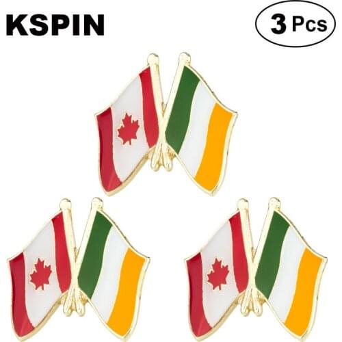 Canada & Ireland Frendship Lapel Pin Brooches Pins Flag badge Brooch Badges