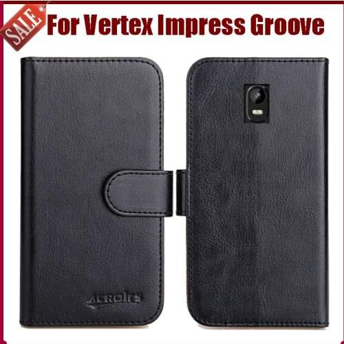 Hot Sale! Vertex Impress Groove Case New Arrival 6 Colors High Quality Flip Leather Protective Cover Case Phone Bag