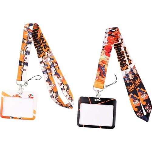 JF643 Volleyball Boy Anime Lanyard Neck Strap Cute Lanyards for Keys ID Card Gym Mobile Phone Straps USB Badge Holder