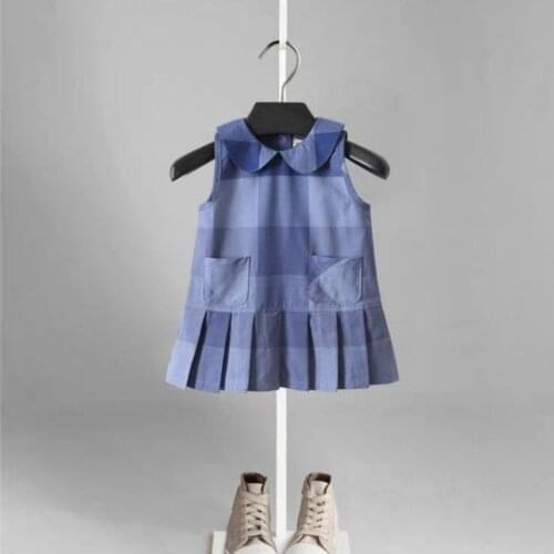 Girl plaid Princess dresses 2020 New Spring summer new baby children kids casual stitching birthday party dresses