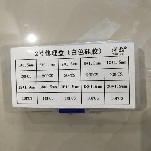 150Pcs 10 Sizes Silicone Rubber O Ring Set O-Ring Kit Washer Seals Assortment O Ring Gaskets Box