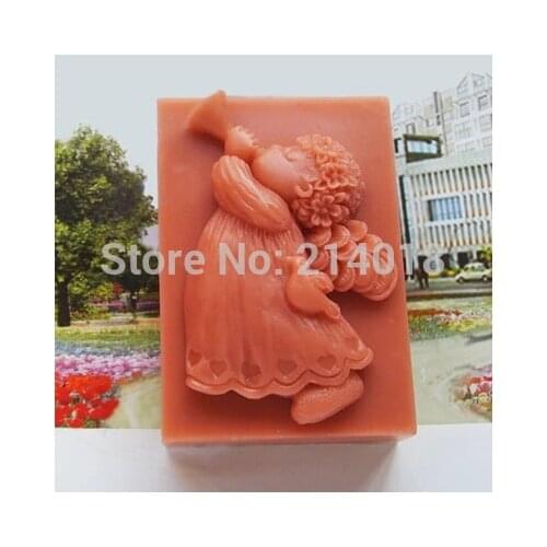 DIY Hot 3D Trumpeter shape handmade soap mold candle molds silicon mould Chocolate Candy Moulds Form of Cake