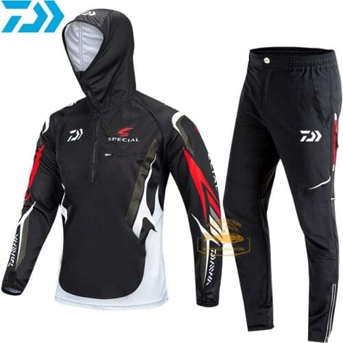 Daiwa New Summer Mens Fishing Suit Breathable Quick Drying Outdoor Sport Fishing Jacket Pants for Fishing Clothes