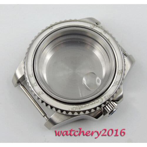 New 40mm parnis steel polished stainless case sapphire hardened mineral glass fit for 2836 Miyota 8215 movement Watch Case