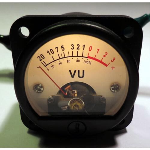 One Pair Panel VU Meter 45mm Bulb Warm Back Light Recording Audio Level Amp Meter