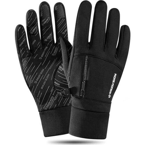 Autumn Winter Cycling Gloves For Men Outdoor Sports Touch Screen Gloves Windproof Waterproof Anti-slip Thick Warm Male Gloves