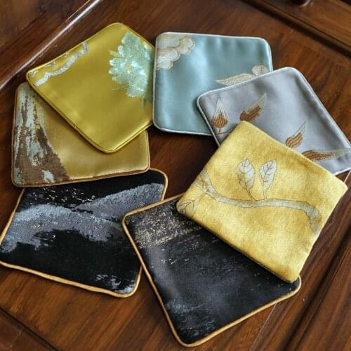 Customize lotus tea cloth coasters insulation pad creative parts retro Japanese Chinese kung fu tea cup mat pad