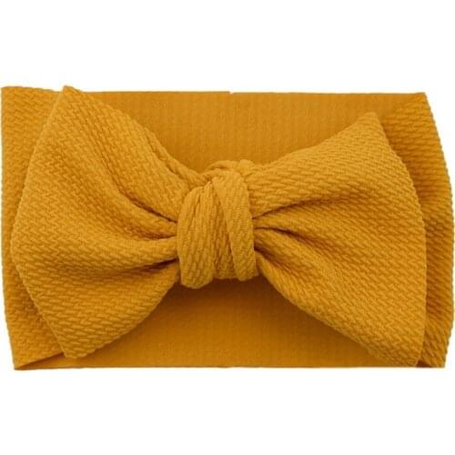 Toddler Girls Headband Kids Hair Band Baby Bow-knot Headwear Solid Headband Stretch Turban Knot Head Wrap