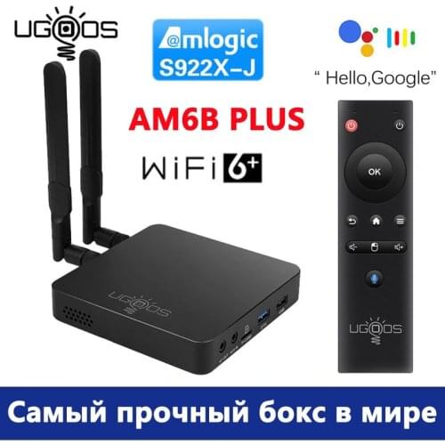 UGOOS AM6B PLUS Amlogic S922X-J 2.2GHz 4GB DDR4 32GB ROM Android 9.0 TV Box 2.4G 5G WiFi6 1000M LAN Bluetooth 4K HD Set Top Box