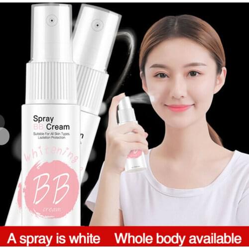 Professional Spray BB Cream Brighten Whitening Moisturizing Base Makeup Concealer Long Lasting Face Foundation Cosmetic Tool