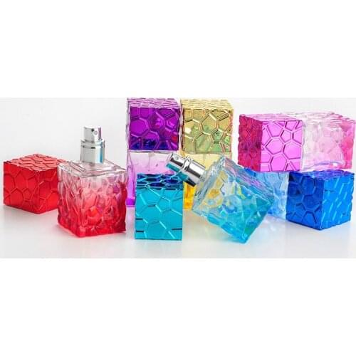 30ML Water Cube color spray perfume bottle empty glass spray packing bottle F20171357