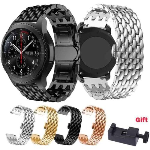 Strap For Samsung Gear S3 Frontier/Classic smart Watchstrap Stainless Steel 22MM Watch band for Galaxy Watch 46mm Accessories