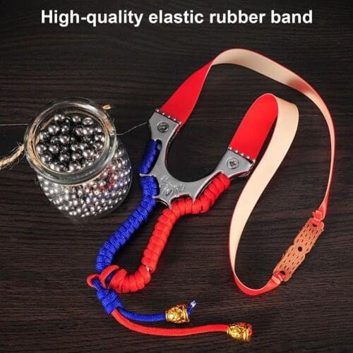 Funny Outdoor Shooting Spider Sling Shooter Flat Leather Portable Shooter Training Precision Rubber Band Group Elastic Tool