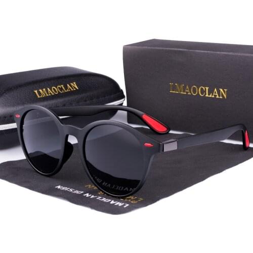 NEW DESIGN TR90 Polarized Sunglasses Men Women Driving Round Style Sun Glasses Male Goggle UV400 Gafas De Sol