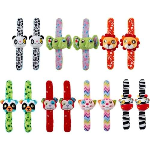 Sozzy Baby Handbell Stuffed Toys Cute Animal Cat Cartoon Garden baby speelgoed Newborn Toddlers Toy with Ring Bell 2Pcs