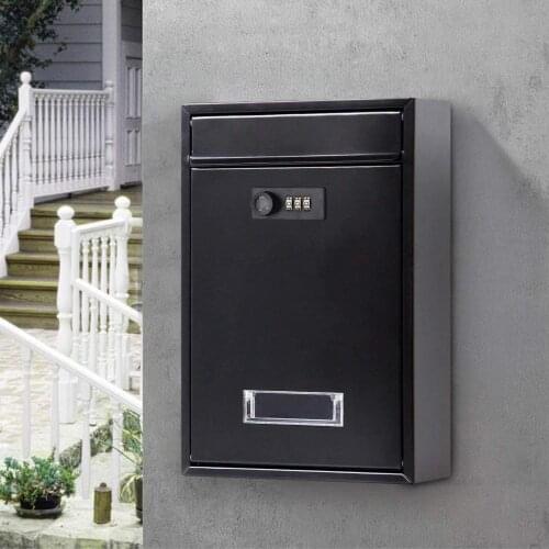 32X21X8.5CM Vintage Wall Mounted Mailbox With Combination Lock Metal Coded Lock Letterbox Post Newspaper Box F5062