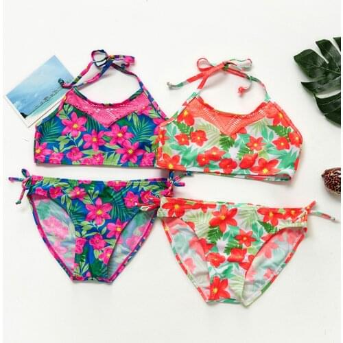7~15Y Teenager Girls Swimsuit High quality Girls Swimwear Lace style Children Swimwear Kid Girls Swimming outfit Beachwear