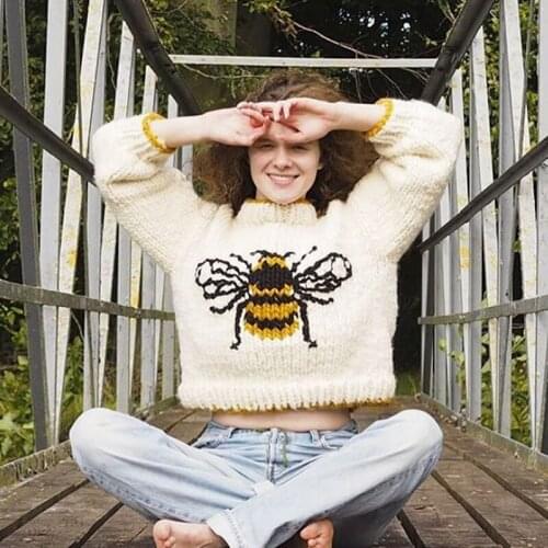 Winter 11.24 New Autumn High Quality Wool Knitted Sweater Casual Fashion Animal Pattern Short Pullover Knitwear