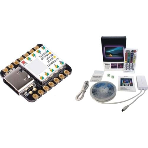 1 Set Type-C Seeeduino XIAO Microcontroller Cortex M0+ Nano 48MHZ SPI I2C Interface & 1 Set LED Strip 5M RGB LED Strip