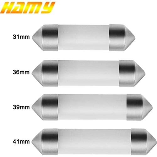 1 PCS C5W LED COB Bulb C10W Festoon 31mm 36mm 39mm 41mm LED Car Interior Reading Light 12V 6500K White Trunk License Plate Lamps