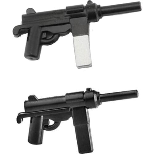 10 Pcs MOC Military Soldier Weapon Assemble Accessory Building Blocks WW2 Submachine Guns Model Diy Bricks Toy B197