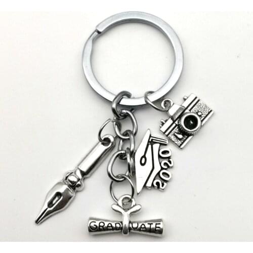 2020 Pen Graduation Ceremony Key Chain Camera Graduation Graduation Souvenir Bachelor Hat Class Badge Keychain Separate Gifts