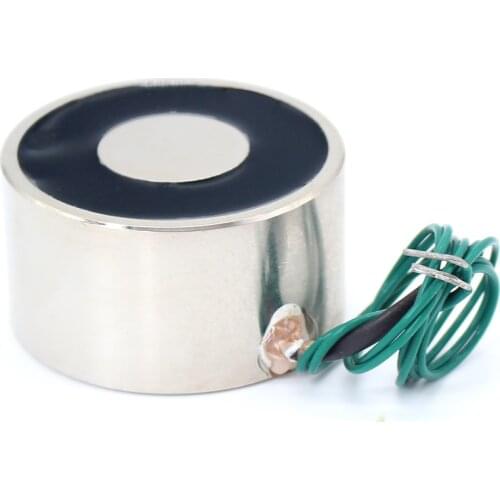 49/21 DC 12V Cylinder Electromagnet Lifting 40KG 400N Solenoid Strong Sucker Holding Electric Neodymium Magnet custom