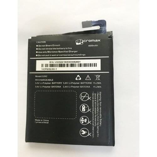 GeLar 3.8V 4000 mAh mobile phone batteries fit for Micromax Q392 battery