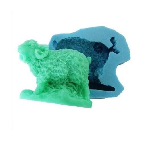 Free shipping Zodiac Goat/ sheep modelling silicon soap mold Cake decoration mold Handmade soap mold fondant mold