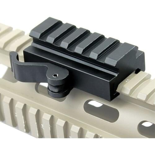 5 Slots Quick Detach Release 1/2" Riser QD QR Mount for Picatinny Rail Black