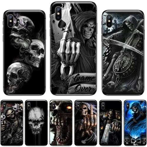 Horror Grim Reaper Skull Skeleton Phone Case for iPhone 11 12 pro XS MAX 8 7 6 6S Plus X 5S SE 2020 XR