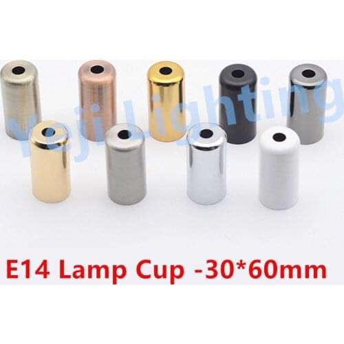 E14 socket lamp holder cover lamp cup iron metal shades for E14 plastic lamp base for led chandelier led pendant light fittings