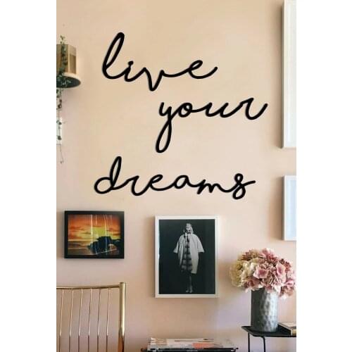 Live Your Dreams Decorative Wooden Modern Graffiti Painting