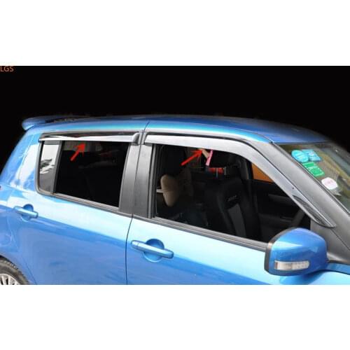 For Suzuki Swift 2005-2018 plastic car window rain files car window rain eyebrow rainproof decoration car accessories