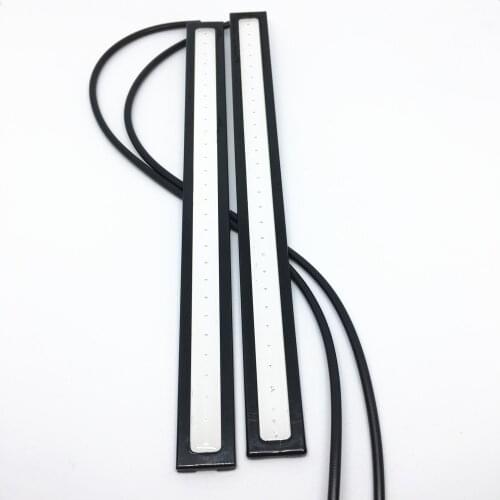2Pcs 17cm COB Daytime Running Lights Strip DRL LED Driving COB LED Bar Aluminum Stripes Panel Car Working Lights DRL 12V